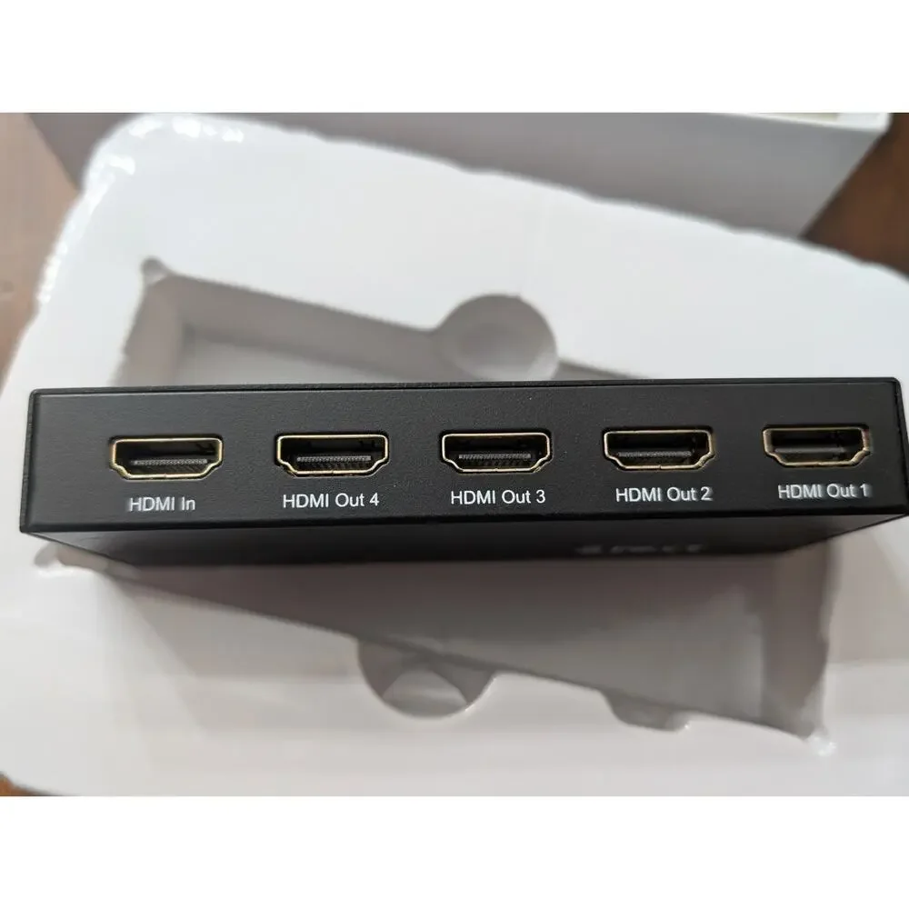 Inland 4 Port 4K UHD HDMI Splitter 1x4 HDCP 2.2 Powered Multi Display Box